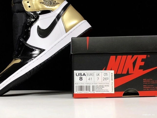 Rep Onekick Toe Glod Retro 1 Air Jordan High 861428-007 0708